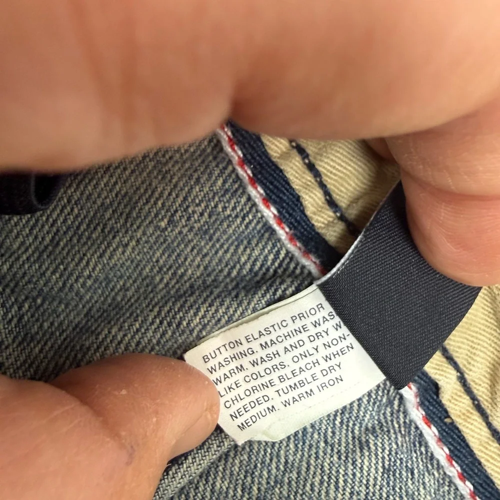 Vintage GAP‎ Toddler 4Y Denim Jeans Fall 07 Patched Knees Blue Cotton Workwear